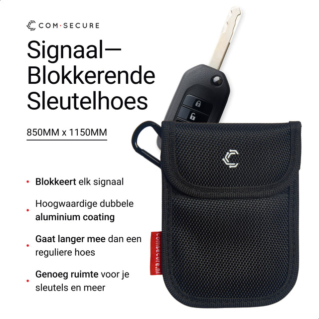 Comsecure signaalblokkerende hoes voor autosleutel Zwart